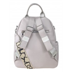 На фото 3 - Женская сумка-рюкзак  из искусственной кожи, цвет светло серый 