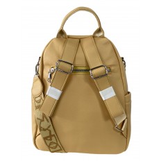 На фото 3 - Женская сумка-рюкзак  из искусственной кожи, цвет желтый