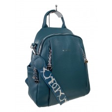 На фото 1 - Сумка-рюкзак из искусственной кожи, цвет синий