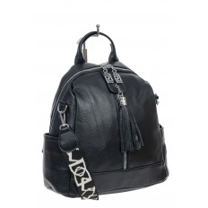 На фото 3 - Женская сумка-рюкзак из искусственной кожи, цвет чёрный