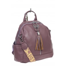 На фото 3 - Женская сумка-рюкзак из искусственной кожи, цвет пудра