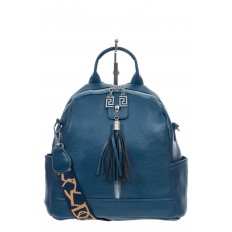 На фото 2 - Женская сумка-рюкзак из искусственной кожи, цвет синий