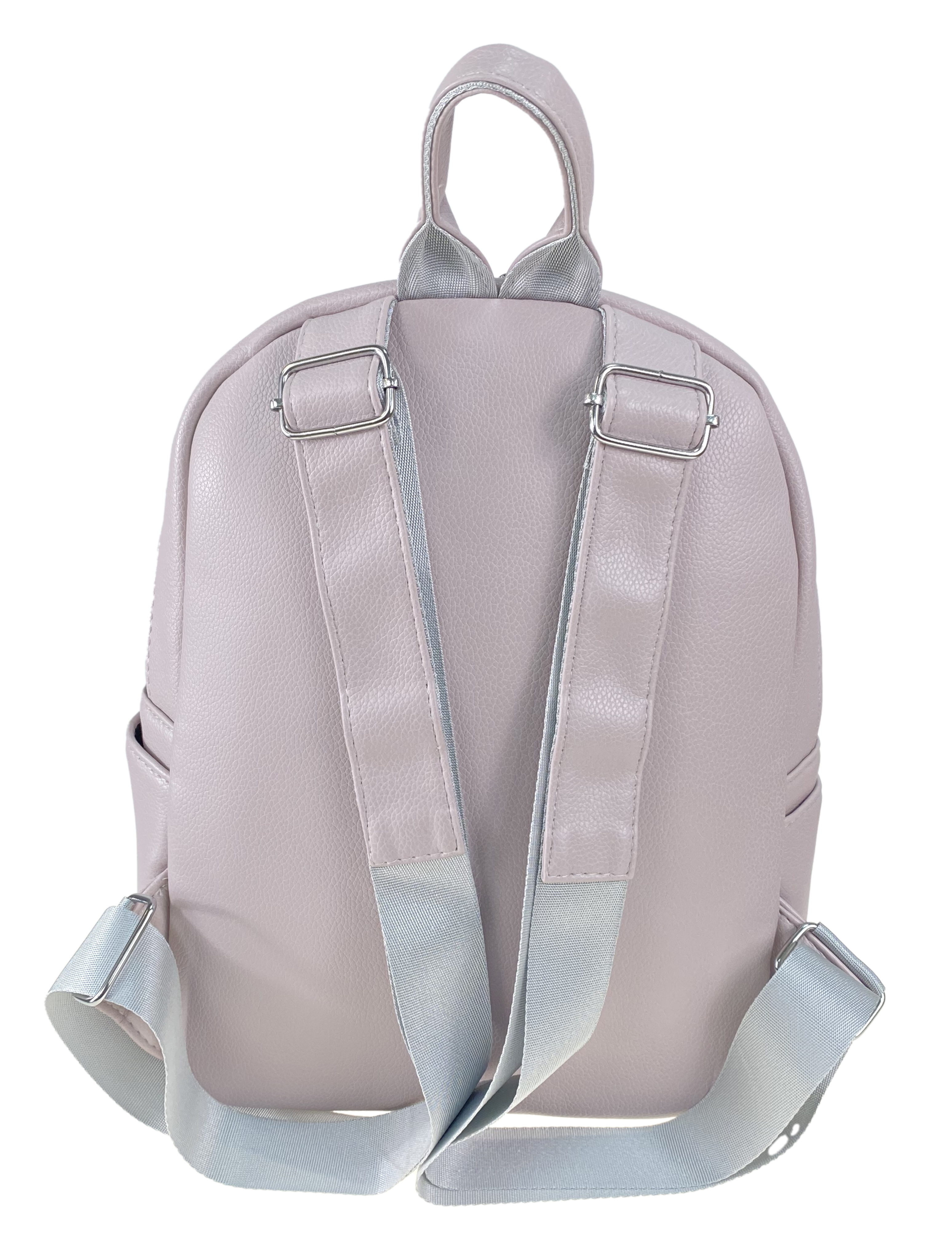 На фото 3 - Женская рюкзак  из искусственной кожи, цвет серый