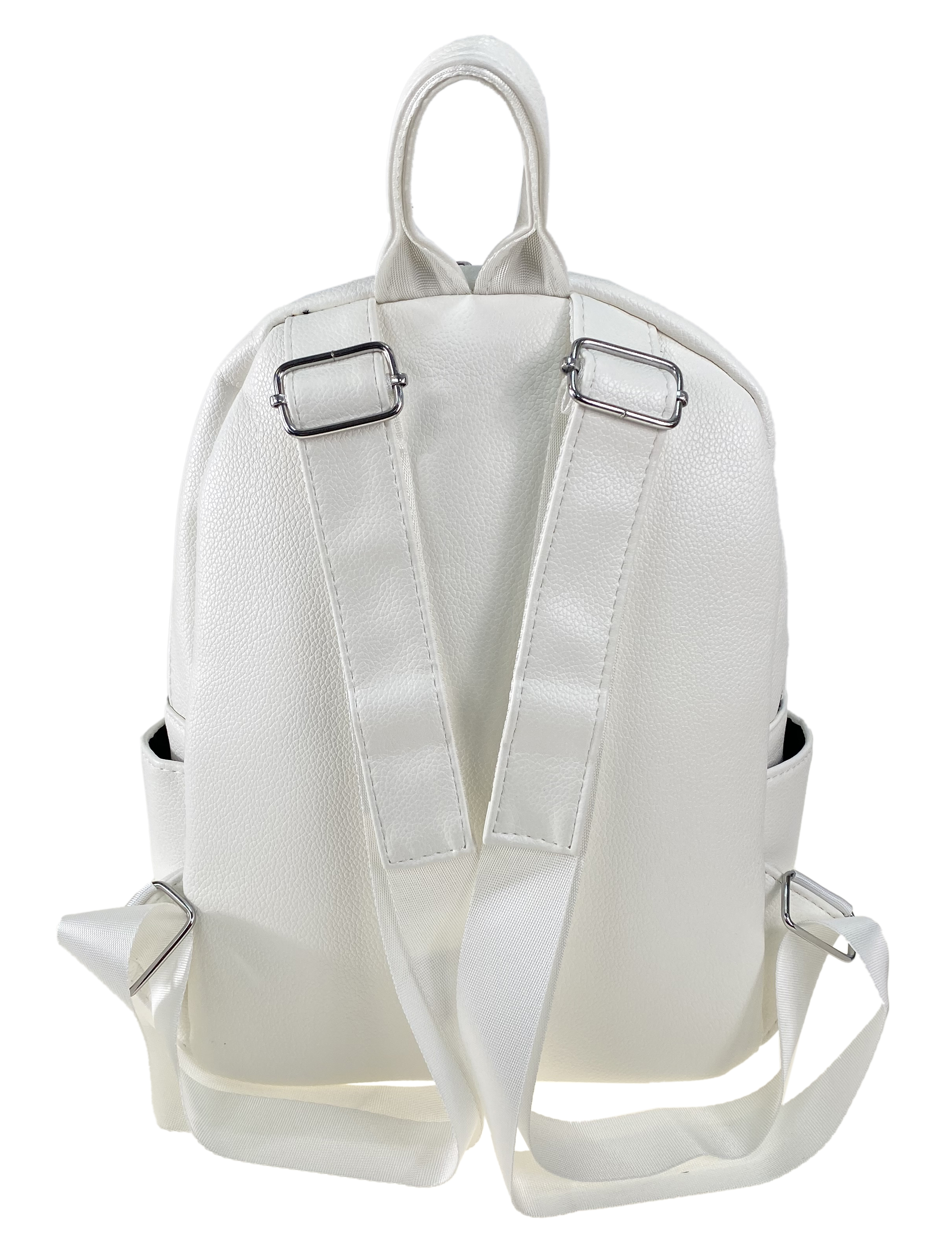 На фото 3 - Женская рюкзак  из искусственной кожи, цвет белый