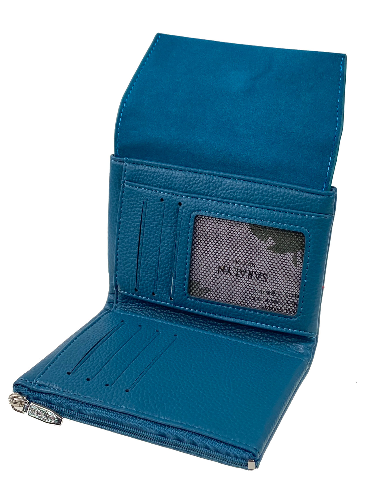 На фото 2 - Женское портмоне из искусственной кожи, цвет бирюзовый