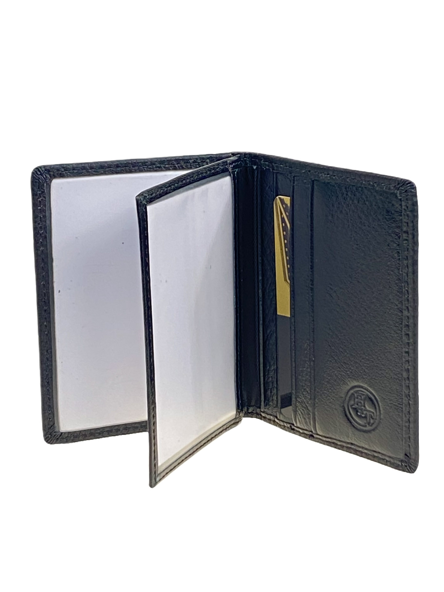 На фото 2 -  Картхолдер из натуральной кожи для пластиковых карт, цвет  черный