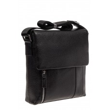 На фото 1 - Мужская сумка планшет из натуральной кожи, цвет черный