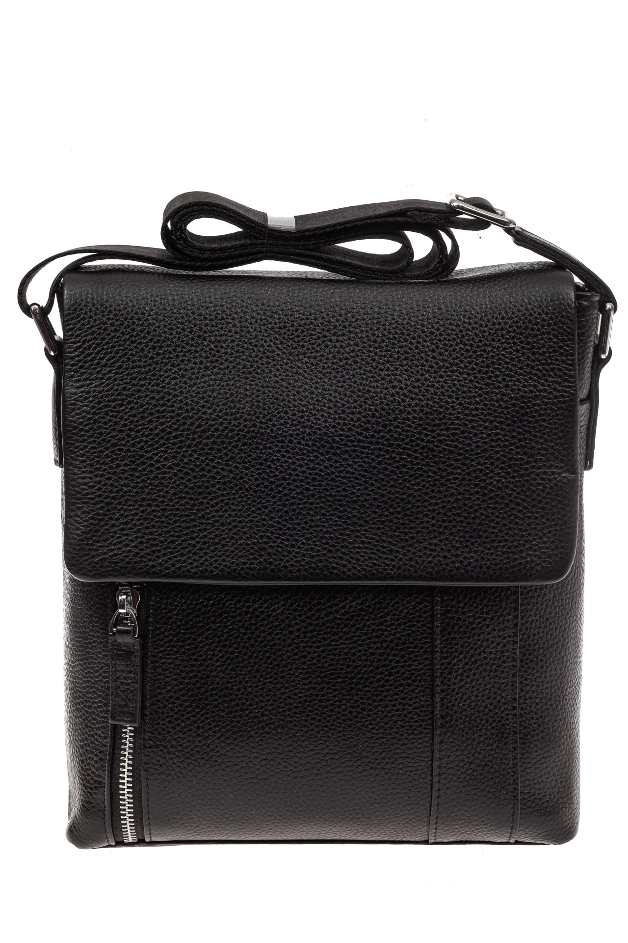 На фото 2 - Мужская сумка планшет из натуральной кожи, цвет черный