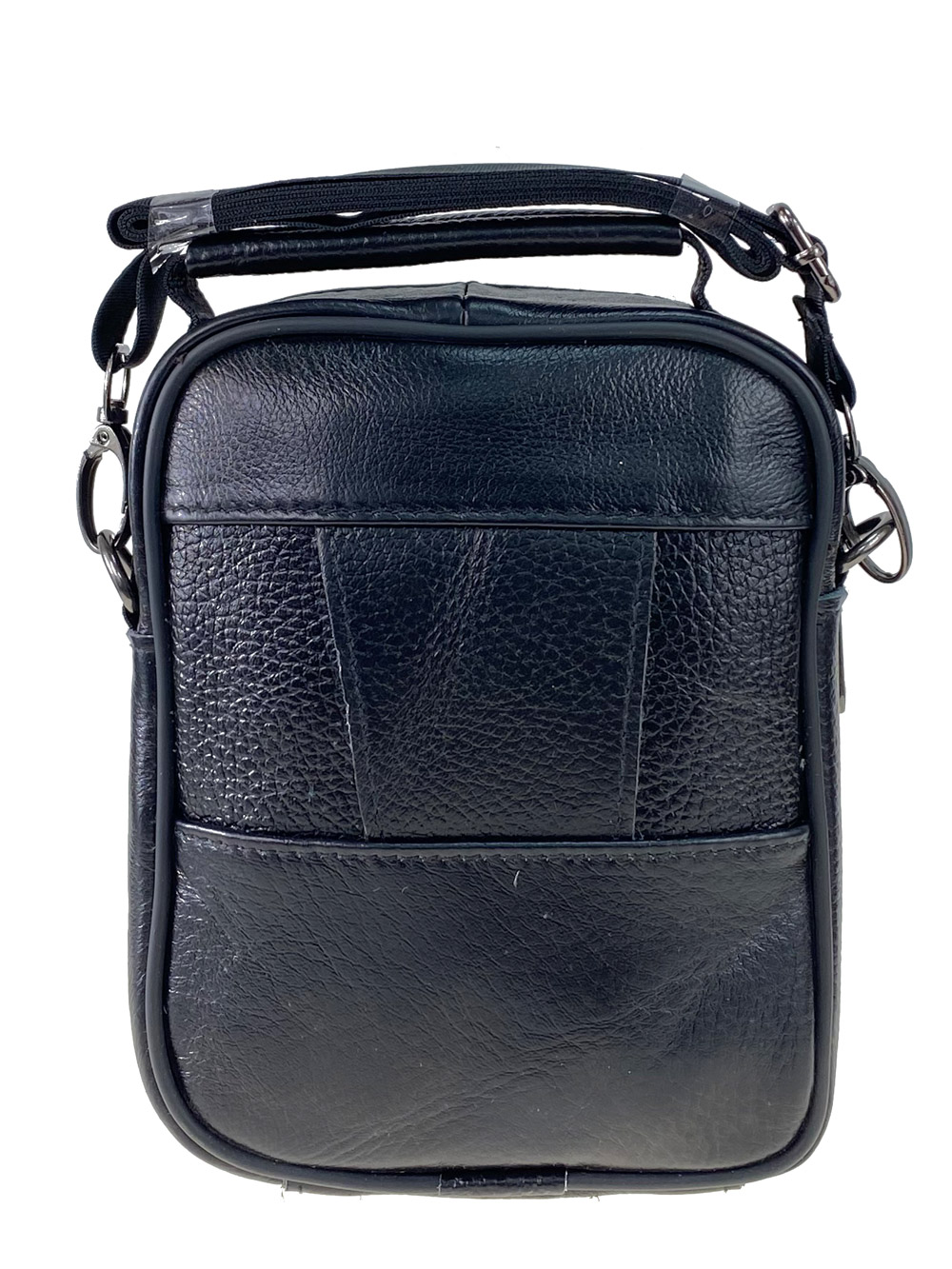 На фото 3 - Мужская поясная сумка из натуральной кожи, цвет чёрный
