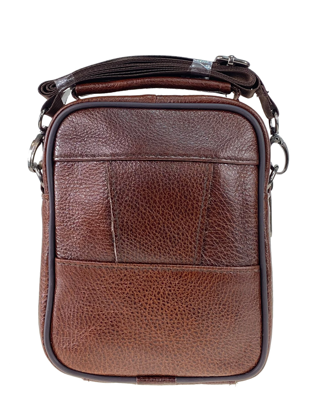 На фото 3 - Мужская поясная сумка из натуральной кожи, цвет коричневый