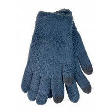 На фото 1 - Подростковые перчатки из шерсти, цвет голубой