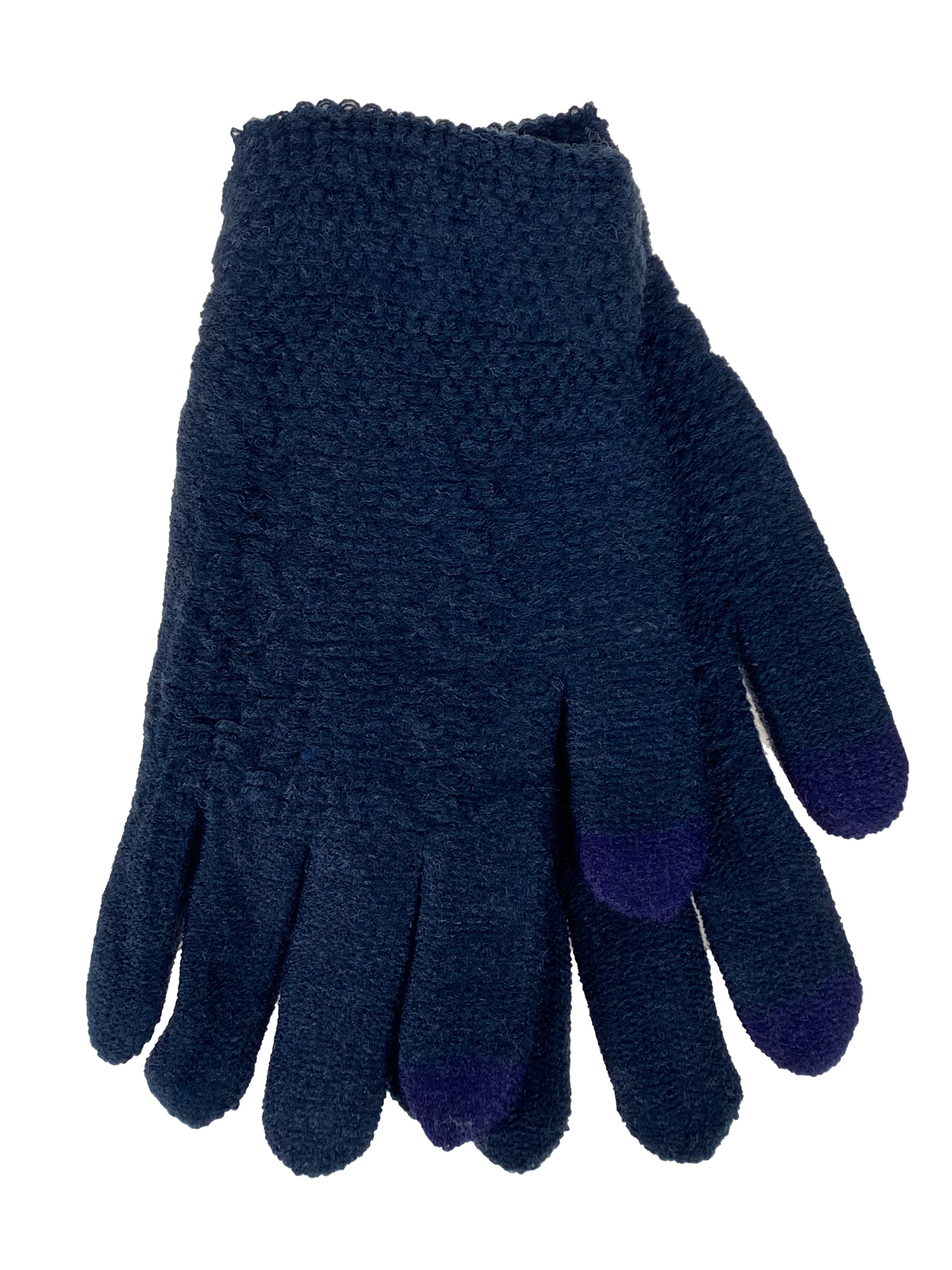 На фото 1 - Подростковые перчатки из шерсти, цвет синий