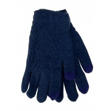 На фото 1 - Подростковые перчатки из шерсти, цвет синий