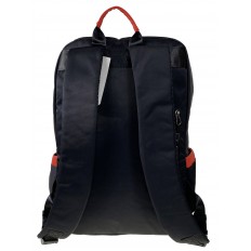 На фото 2 - Рюкзак мужской  из текстиля, цвет черный с рыжим 