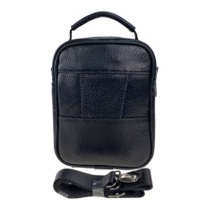 На фото 3 - Небольшая мужская сумка на пояс из кожи, цвет чёрный