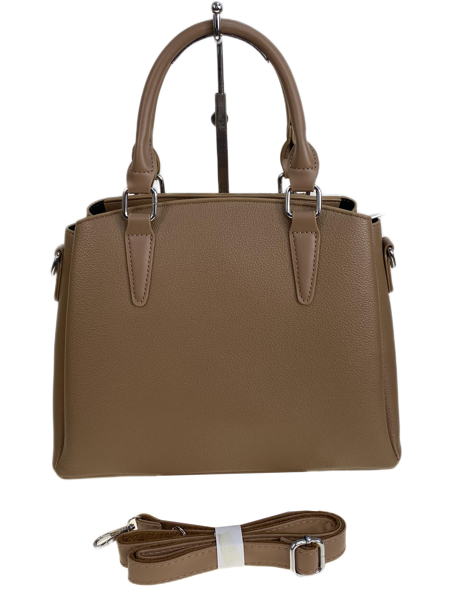 На фото 2 - Женская сумка из искусственной кожи, цвет хаки