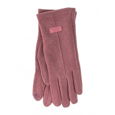 На фото 1 - Велюровые женские перчатки, цвет розовый