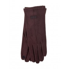 На фото 1 - Велюровые женские перчатки, цвет шоколад