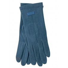 На фото 1 - Велюровые демисезонные перчатки, цвет голубой