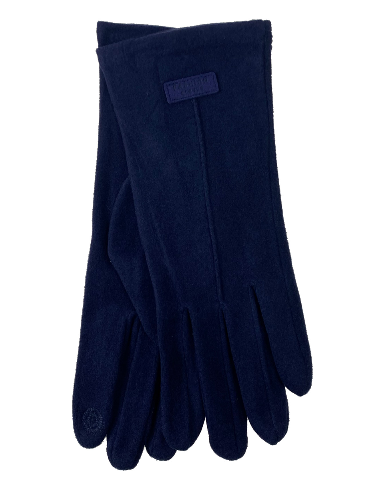 На фото 1 - Велюровые демисезонные перчатки, цвет синий