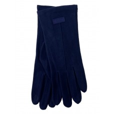 На фото 1 - Велюровые демисезонные перчатки, цвет синий