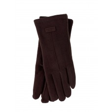 На фото 1 - Утепленные велюровые  женские перчатки , цвет шоколад