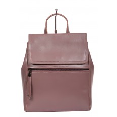 На фото 2 - Кожаный женский рюкзак-трансформер, цвет пыльная роза