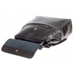 На фото 4 - Кожаный женский рюкзак, цвет чёрный графит