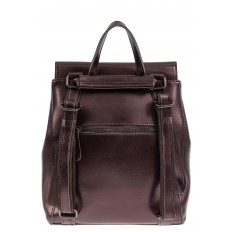 На фото 3 - Кожаный женский рюкзак, цвет бронзовый