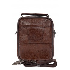 На фото 3 - Поясная мужская сумка из кожи, цвет коричневый