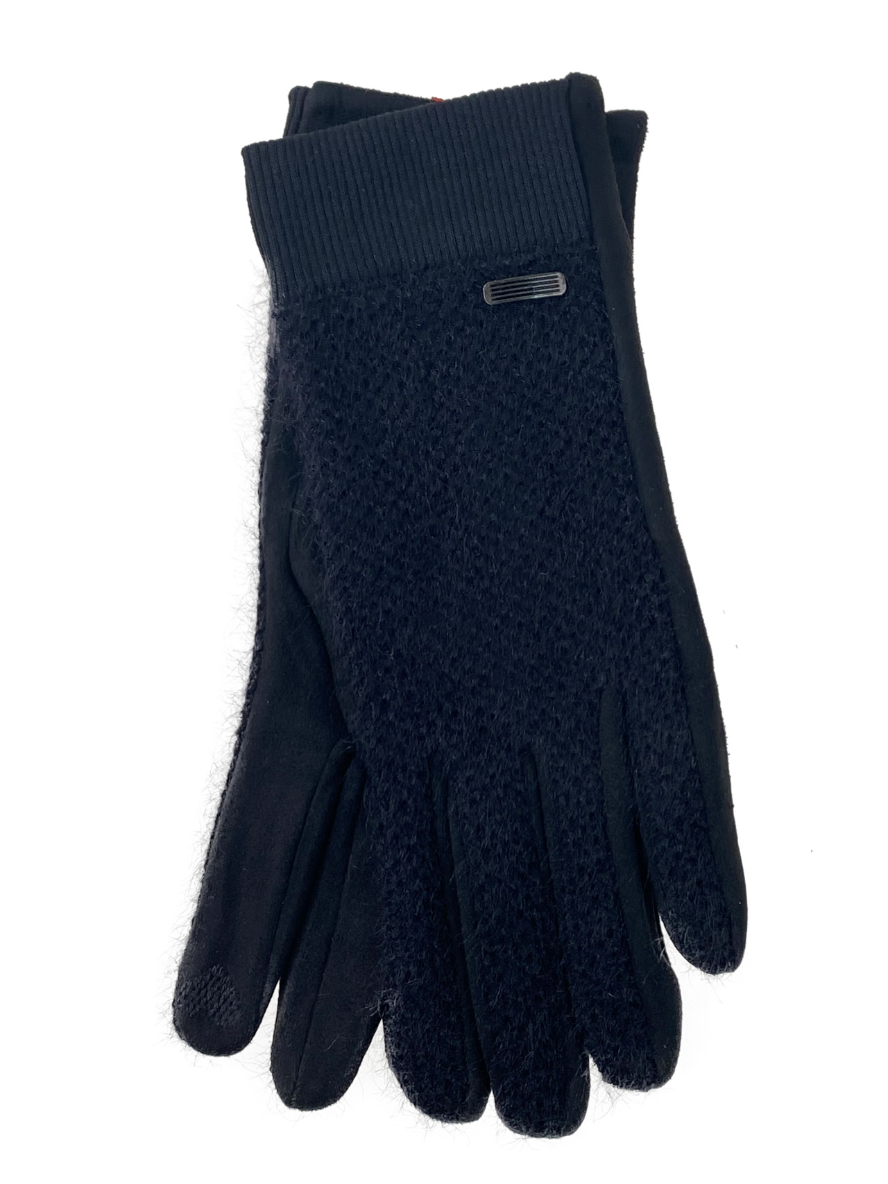 На фото 1 - Женские демисезонные перчатки, цвет черный