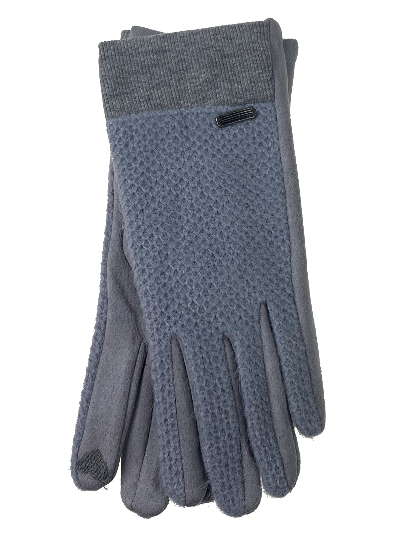 На фото 1 - Женские демисезонные перчатки, цвет светло серый