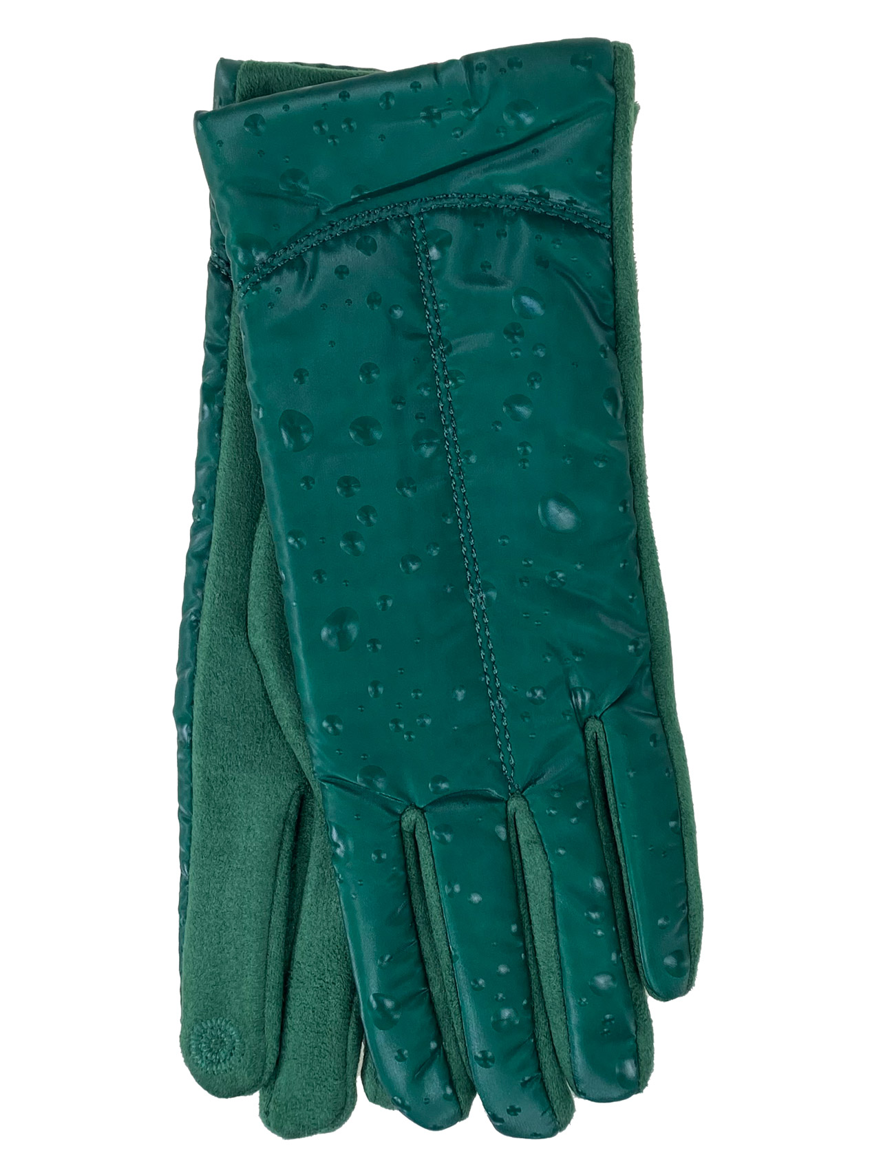 На фото 1 - Женские демисезонные перчатки , цвет зеленый