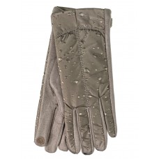 На фото 1 - Женские демисезонные перчатки , цвет бежево-коричневый