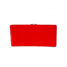 На фото 1 - Женское портмоне из натуральной кожи, цвет красный с бордовым