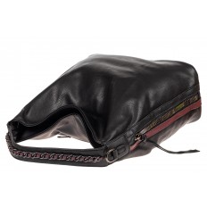 На фото 4 - Большая сумка шоппер из искусственной кожи, цвет черный