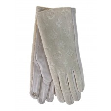 На фото 1 - Элегантные демисезонные перчатки из велюра, цвет молочный