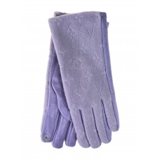 На фото 1 - Элегантные демисезонные перчатки из велюра, цвет сиреневый