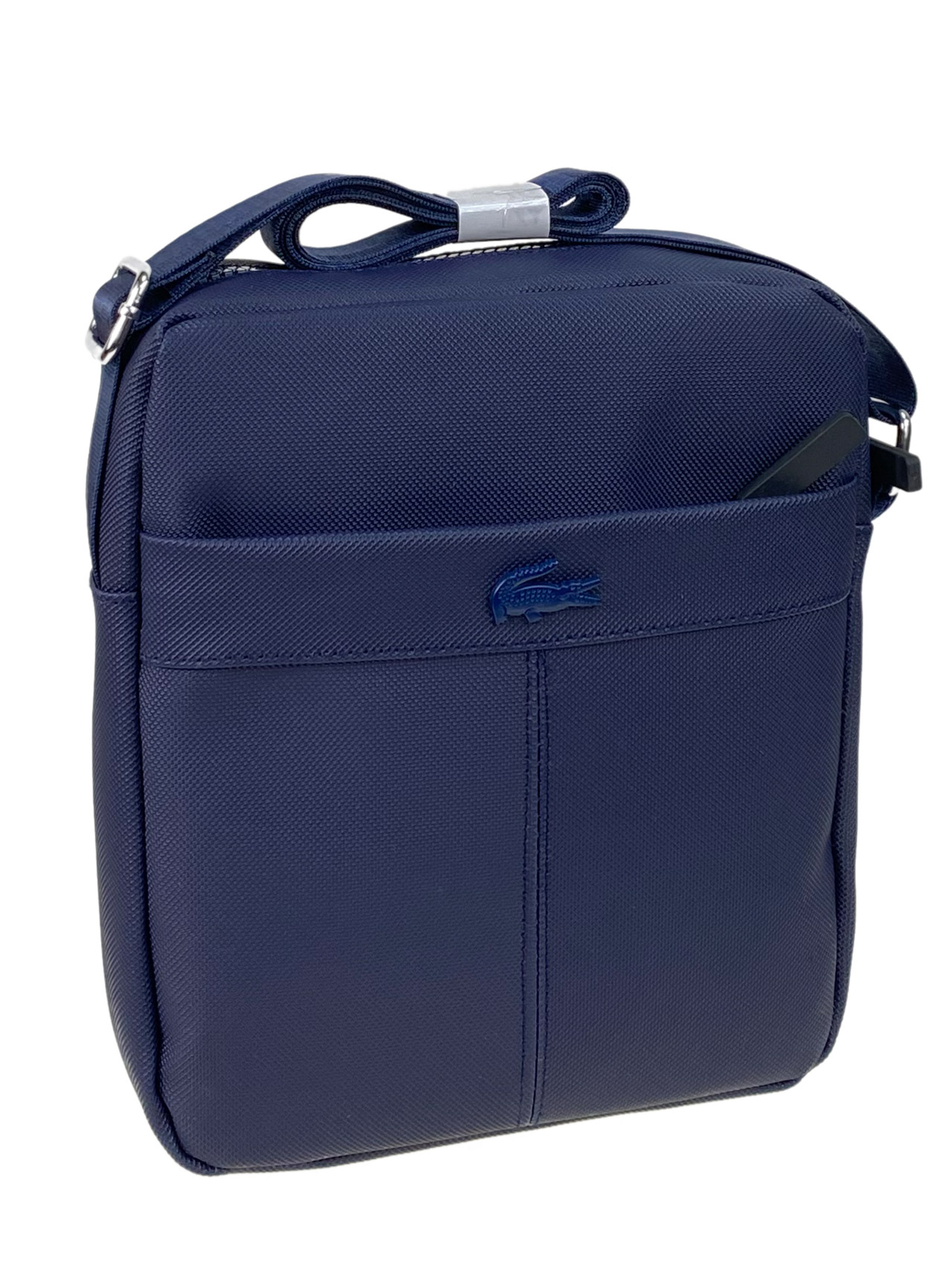 На фото 1 - Мужская сумка из эко кожи, цвет синий