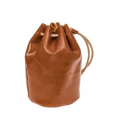 На фото 2 - Женский кошелек-мешок из натуральной кожи, цвет коричневый