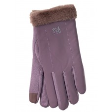 На фото 1 - Женские перчатки утепленные, цвет пудра