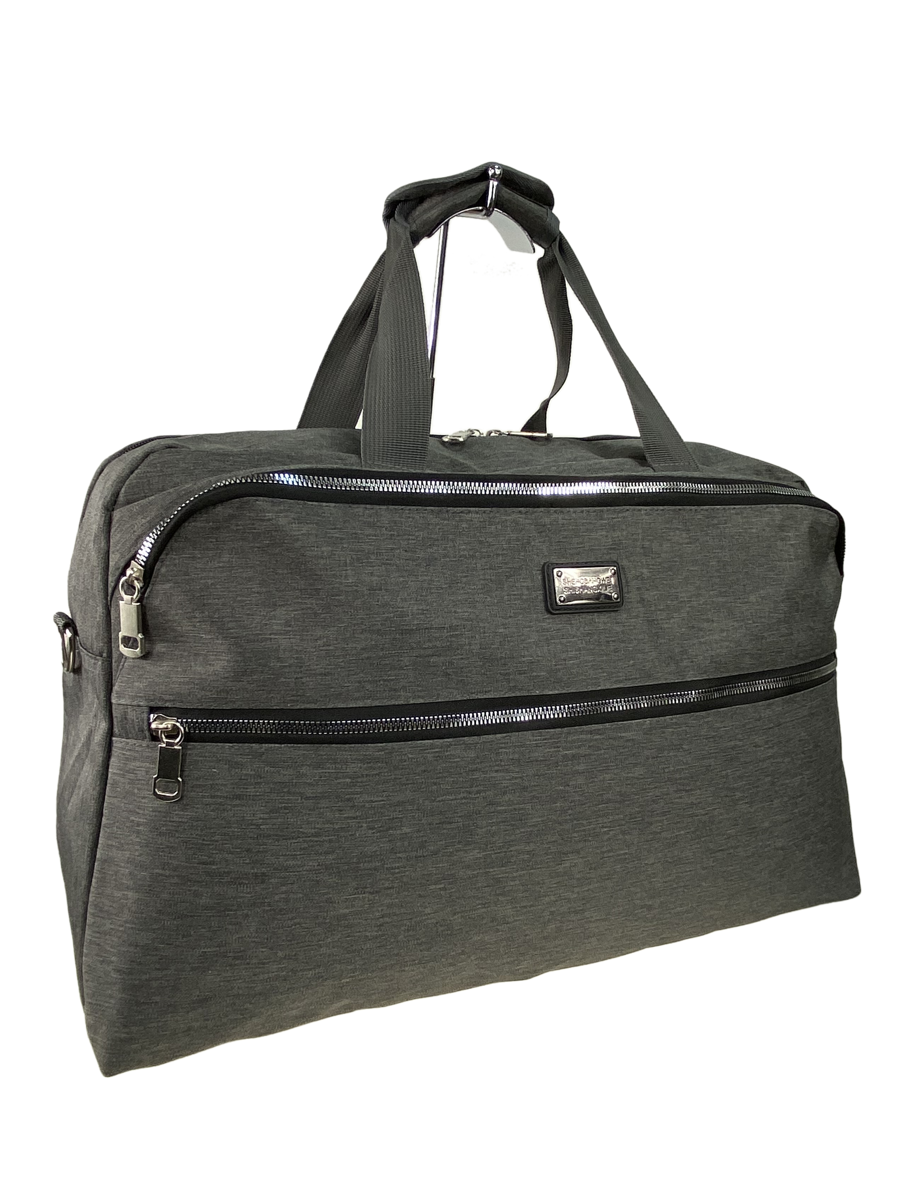 Текстильная дорожная сумка, цвет серый