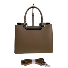 На фото 2 - Женская сумка из искусственной кожи, цвет коричневый