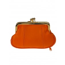 На фото 1 - Женский кошелёк с фермуаром из искусственной кожи, цвет оранжевый