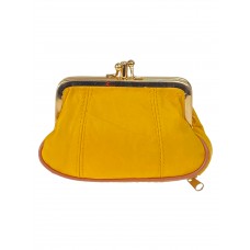 На фото 1 - Женский кошелёк с фермуаром из искусственной кожи, цвет желтый