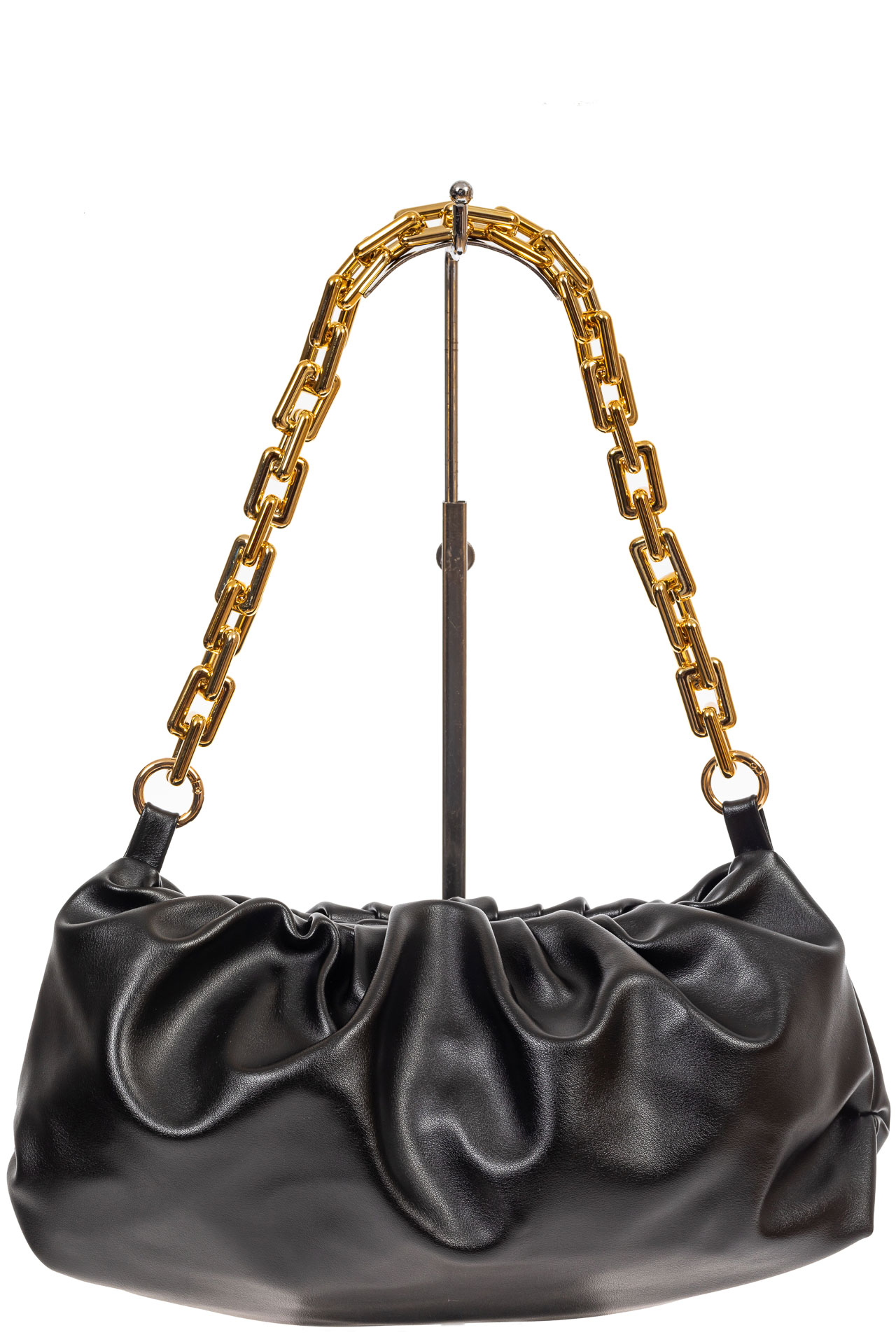 На фото 2 - Театральная женская сумка из искусственной кожи, цвет чёрный