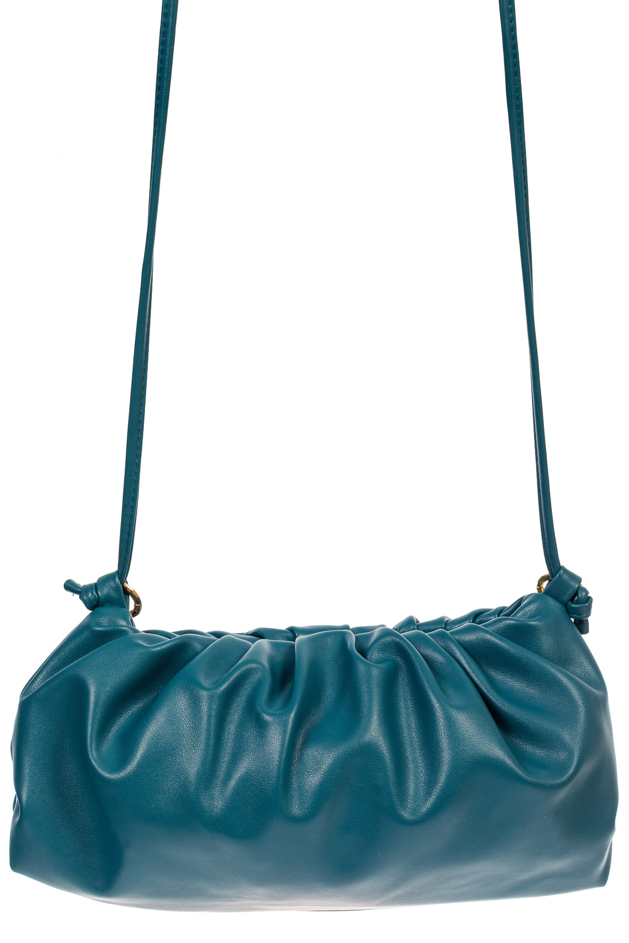 На фото 3 - Театральная женская сумка из искусственной кожи, цвет бирюзовый