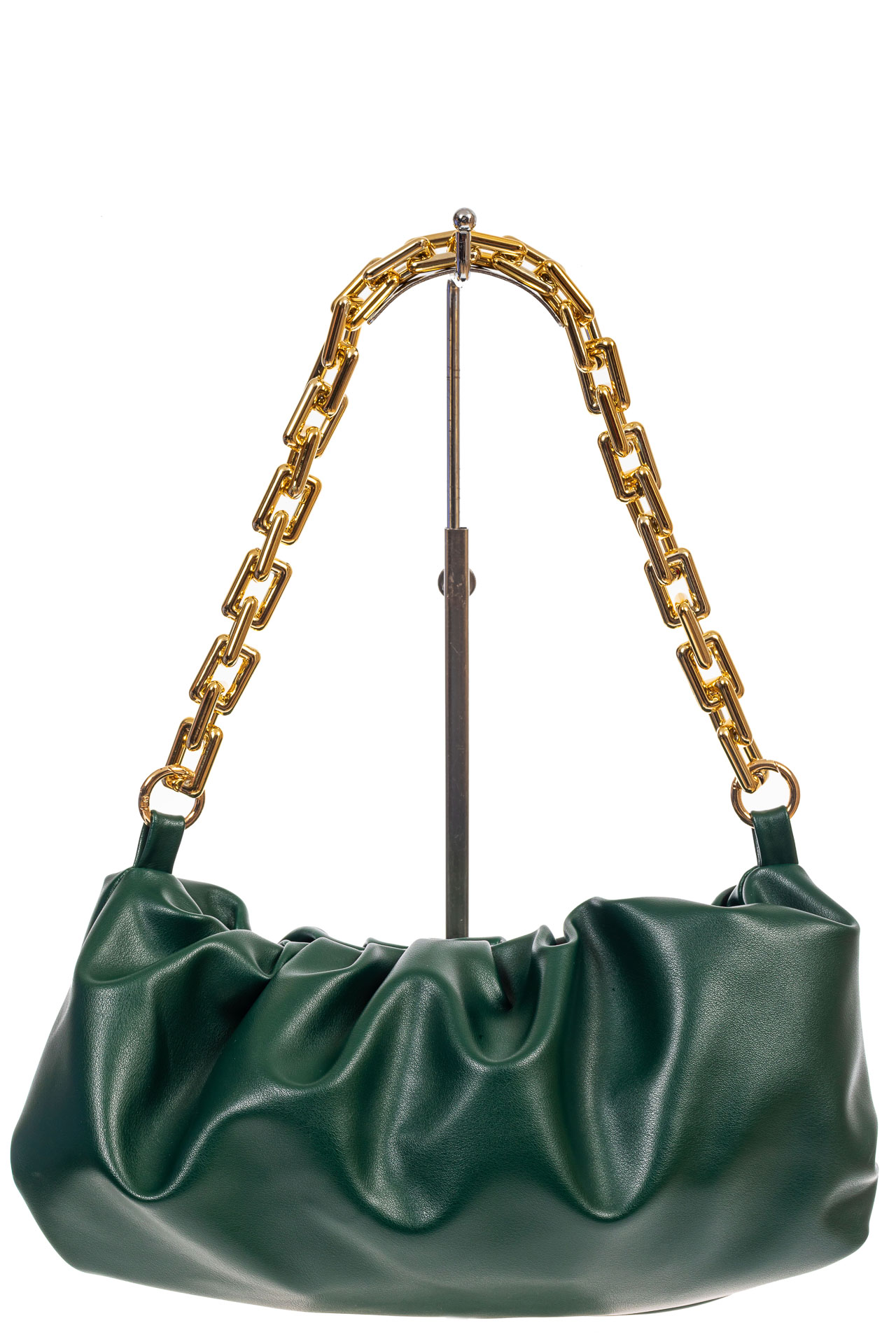 На фото 2 - Театральная женская сумка из искусственной кожи, цвет зелёный
