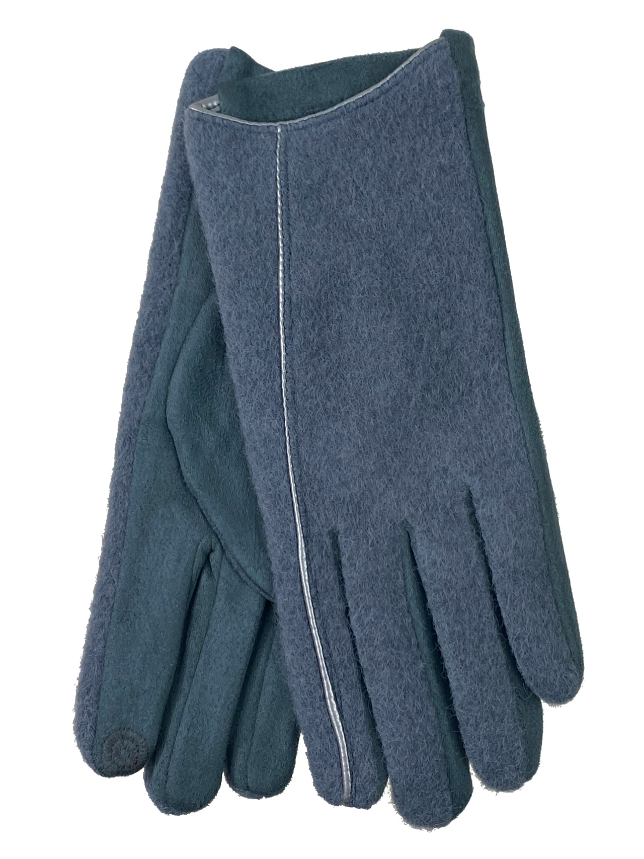 На фото 1 - Женские перчатки из велюра, цвет бирюза