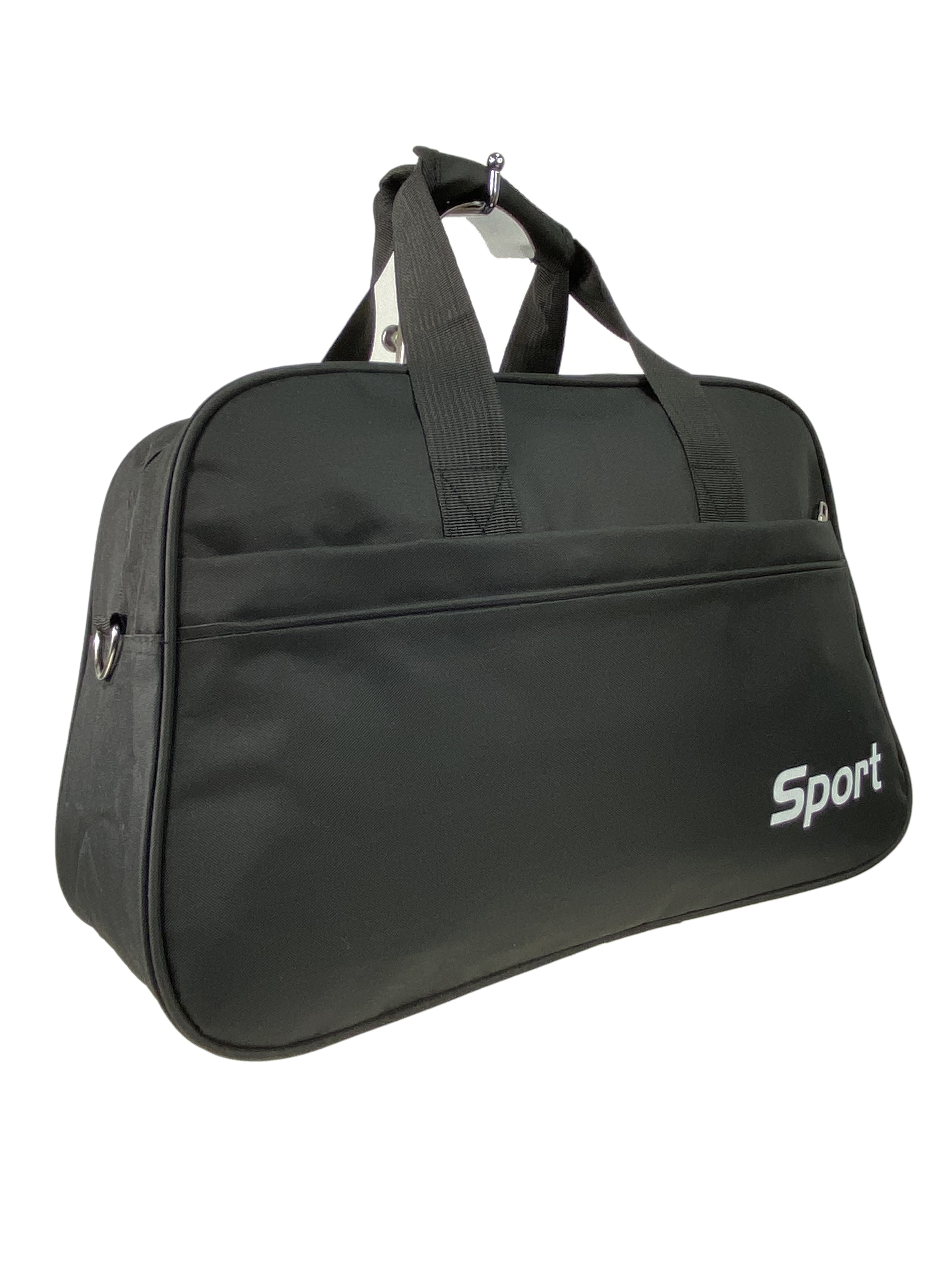 На фото 1 - Дорожно-спортивная сумка из текстиля, цвет  черный